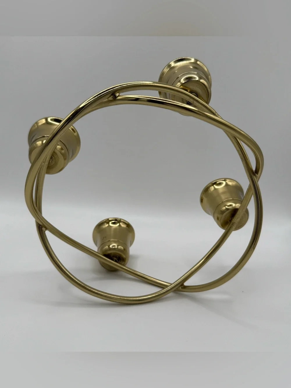 Vintage PartyLite Brass Quartet Candle Holder 4 Taper Candelabra Centerpiece MCM - Picture 5 of 10